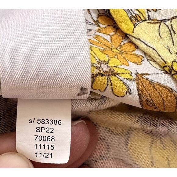 Loft Outlet Size XL Floral Women’s Short Sleeve Casual Shirt 70s Retro Vibe - Picture 10 of 12